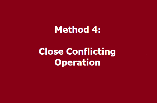 Close Conflicting Operation