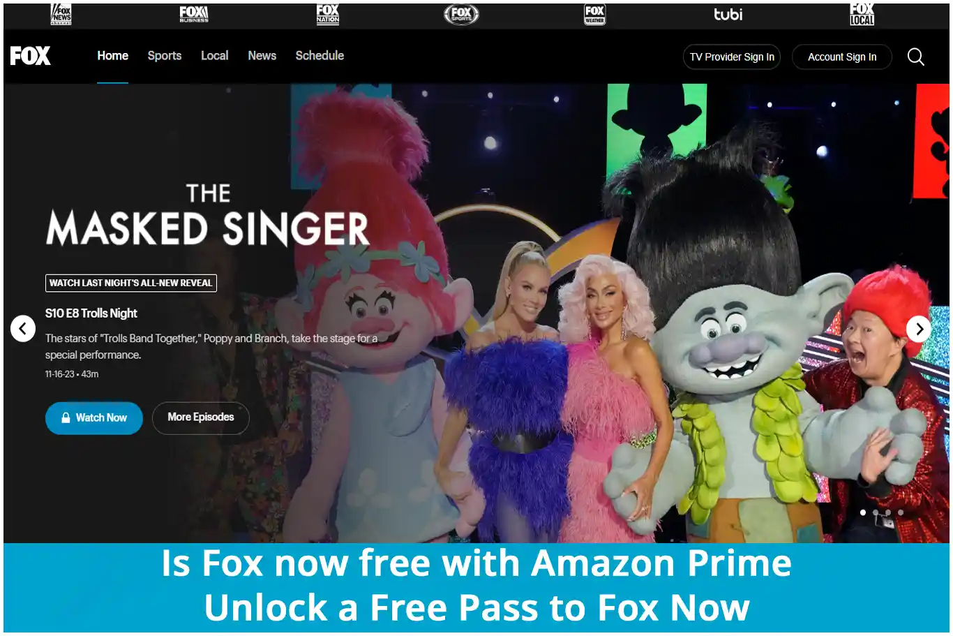 Is Fox now free with Amazon Prime
