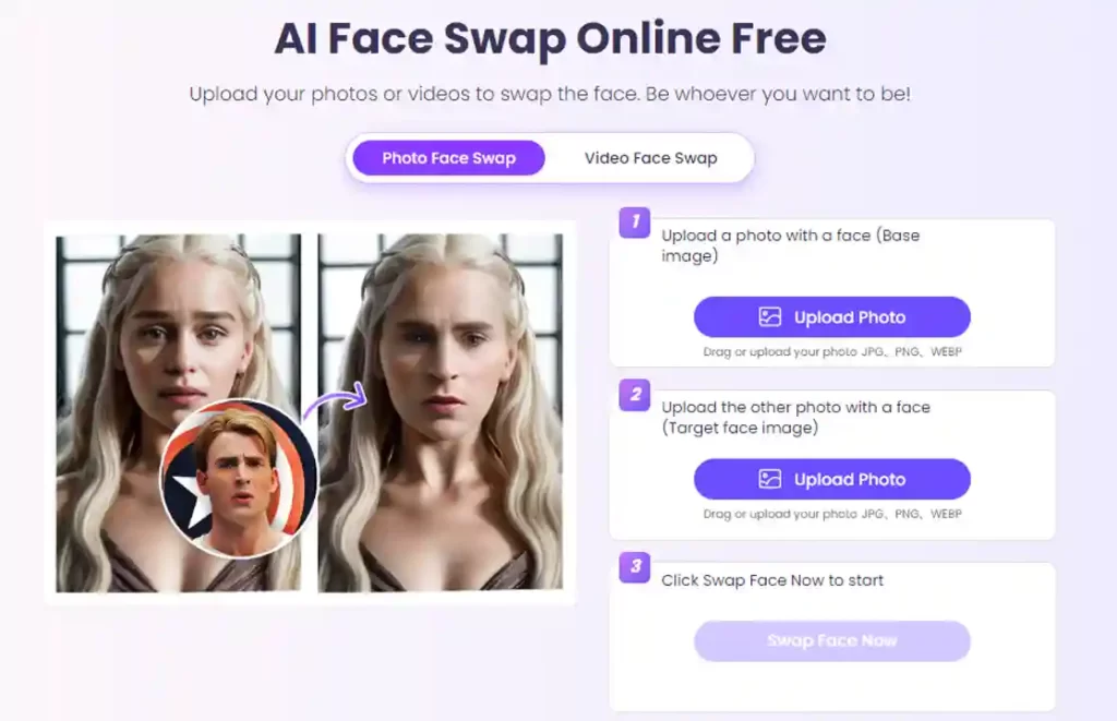 Vidnoz Face Swap