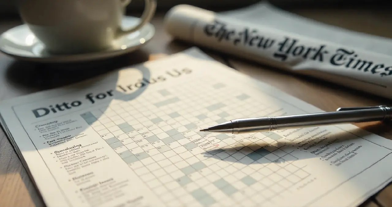 Ditto for US NYT Crossword-Mystery of crossword clues unfolds