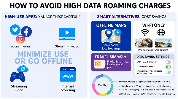 How to avoid charges in data roaming