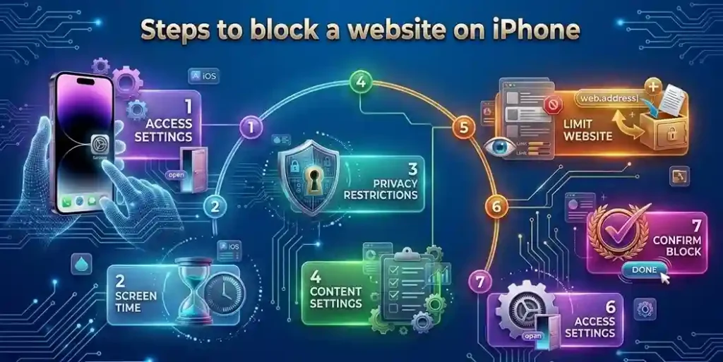 Steps block of website
